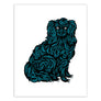 Don Carney Fancy Dog Turquoise Art Print