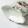 Vintage Ceramic Vase with Floral and Fruit Decorations