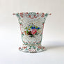 Vintage Ceramic Vase with Floral and Fruit Decorations