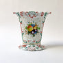 Vintage Ceramic Vase with Floral and Fruit Decorations
