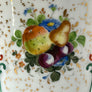 Vintage Ceramic Vase with Floral and Fruit Decorations