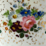 Vintage Ceramic Vase with Floral and Fruit Decorations