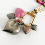 PATCH NYC Treasure Necklace: Charm Cluster with Five Hearts