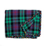 Purple, Green, Red, Black Plaid Flannel Scarf