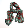 Red, Green & Cream Plaid Flannel Scarf