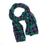 Purple, Green, Red, Black Plaid Flannel Scarf
