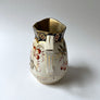 Vintage Ceramic Pitcher with Gold Tone Accents