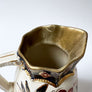 Vintage Ceramic Pitcher with Gold Tone Accents