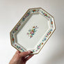 Vintage Ceramic Tray with Floral Decoration