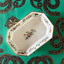 Vintage Ceramic Tray with Floral Decoration