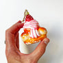 French Cream Puff Dessert Glass Ornament
