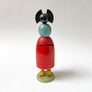 Vintage Wood French Lady Coin Bank Figurine Made in France