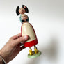 Vintage Wood French Lady Coin Bank Figurine Made in France