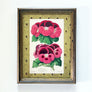 Geramums (geraniums) - Original Hand-Colored Lithograph in Vintage Frame
