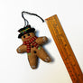 Stitched and Beaded Felt Gingerbread Man Ornament