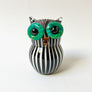 Vintage Murano Glass Striped Owl Figurine