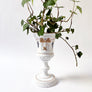 Vintage Large Milk Glass Goblet with Grapes & Vines