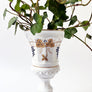 Vintage Large Milk Glass Goblet with Grapes & Vines