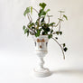 Vintage Large Milk Glass Goblet with Grapes & Vines
