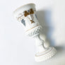 Vintage Large Milk Glass Goblet with Grapes & Vines