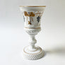 Vintage Large Milk Glass Goblet with Grapes & Vines