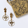 Gold Lily Drop Earrings