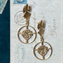 Gold Lily Drop Earrings