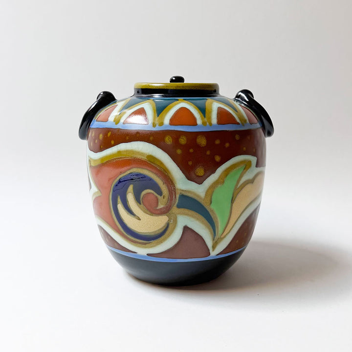 Vintage Deco Ceramic Vessel Made in Japan