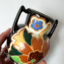 Vintage Deco Ceramic Vase with Double Handles Made in Japan