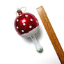 Large Red Cap Mushroom Glass Ornament