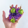 Purple Grape Cluster Glass Ornament