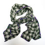 Grey & Cream Check Flannel Scarf