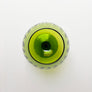 Vintage Midcentury Olive Green Glass Footed Bowl