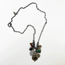 Treasure Necklace: Green Glass Gem Drop