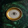 Don Carney Green Left Eye Art Print in Gold Oval Frame