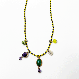 Collage Necklace: Yellow & Black