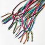 Lariat Hand-Beaded Necklace (Denim Blue)