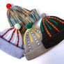 Charcoal Beanie with Pom Pom 100% Wool