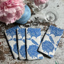 PATCH NYC Hawthorn Garden Cornflower Blue Linen Napkins (Set of 4)