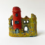 Vintage Lighthouse & Architectural Ruins Ceramic Incense Burner