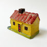 Vintage Yellow House with a Water Wheel Ceramic Incense Burner