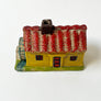 Vintage Yellow House with a Water Wheel Ceramic Incense Burner