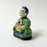 Vintage Figural Man with a Yellow Box Ceramic Incense Burner Made in Japan