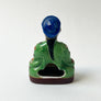 Vintage Figural Man with a Yellow Box Ceramic Incense Burner Made in Japan