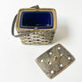 Vintage Metal Basket with Glass Insert Potpourri Holder or Censer