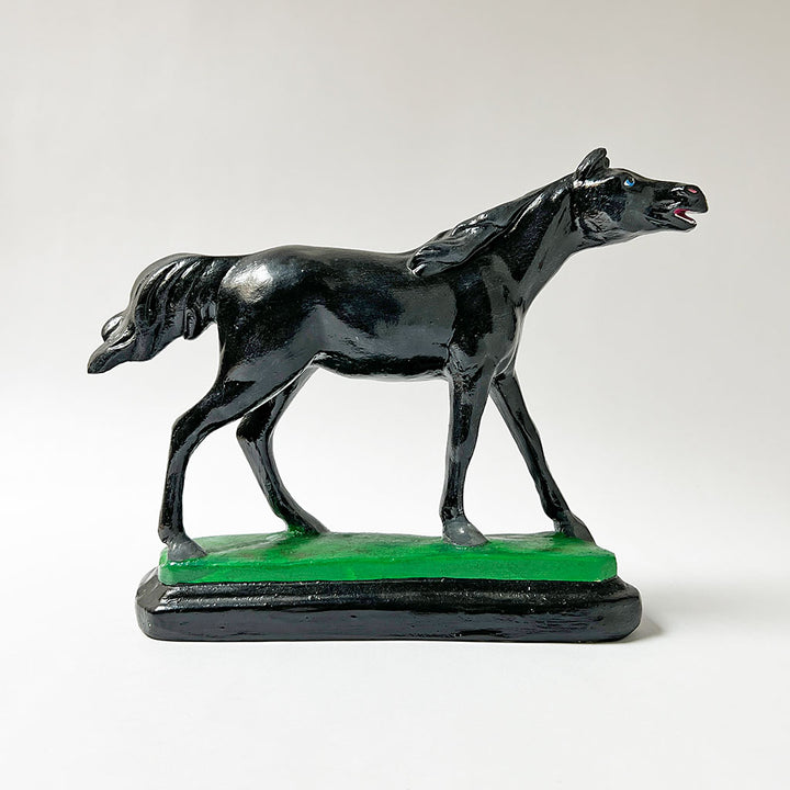 Black Horse on a Tiered Plinth Decorative Object