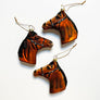 Chestnut Horse Head Glass Ornament