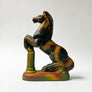 Vintage Chalkware Rearing Horse with Column