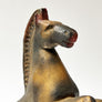 Vintage Chalkware Rearing Horse with Column