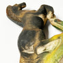 Vintage Chalkware Rearing Horse with Column